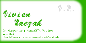 vivien maczak business card